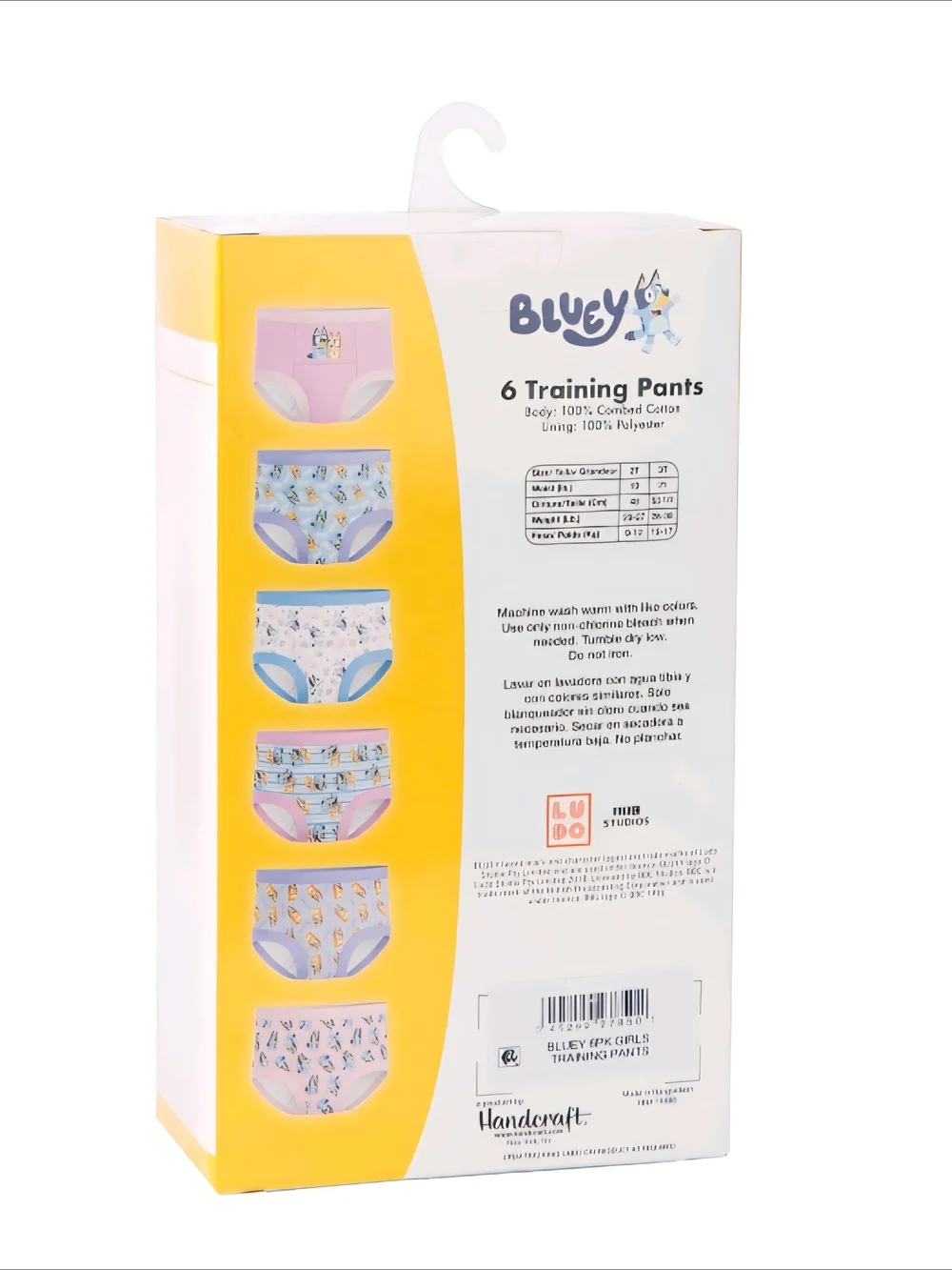 🍒♡Bluey Character Toddler Girl Training Pants, 6 - Pack, Sizes 3T